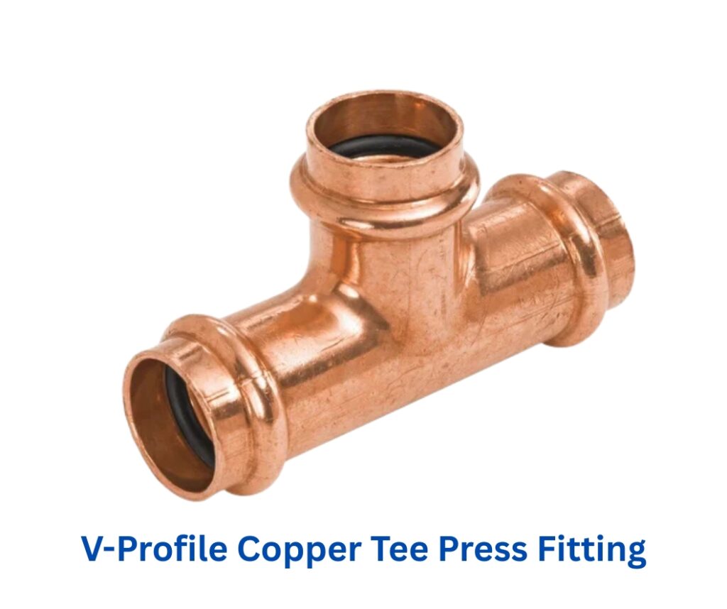 V-Profile Tee Copper Press Fittings